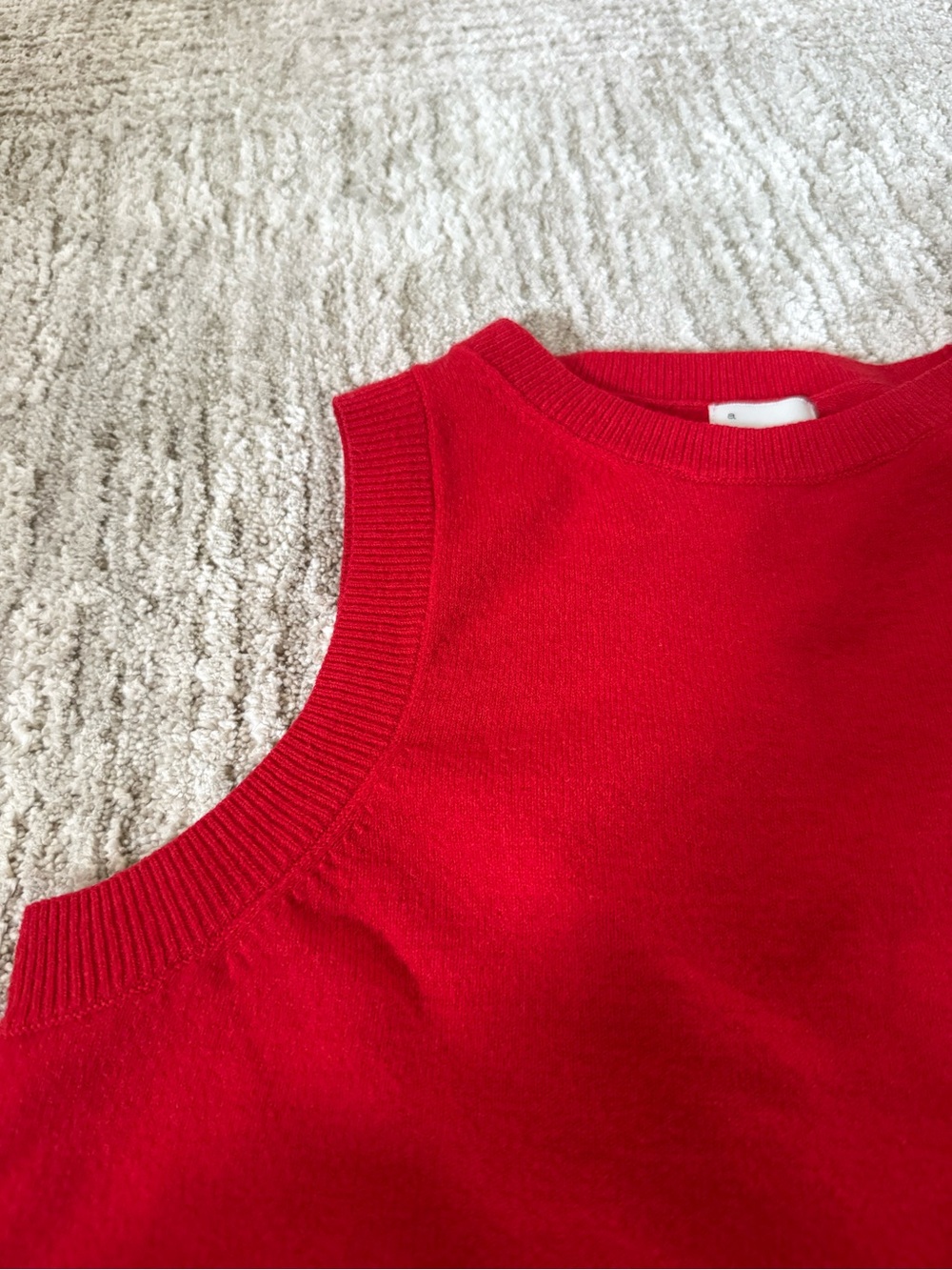 a new day Red Sleeveless Crewneck Knit Sweater